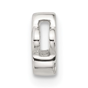 Sterling Silver E-coated Flower Slide Charm — alternate view