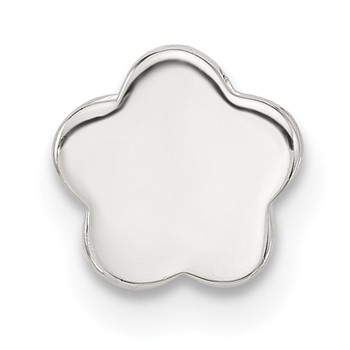 Sterling Silver E-coated Flower Slide Charm