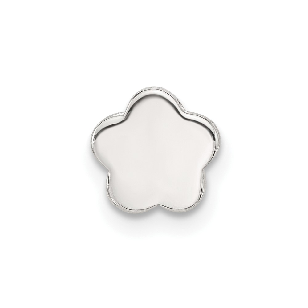 Sterling Silver E-coated Flower Slide Charm