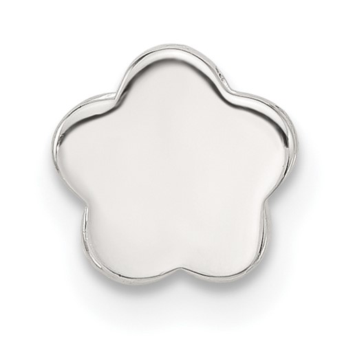 Sterling Silver E-coated Flower Slide Charm