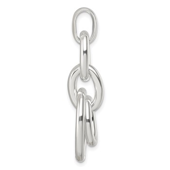 Sterling Silver Moveable Oval Links Pendant — alternate view