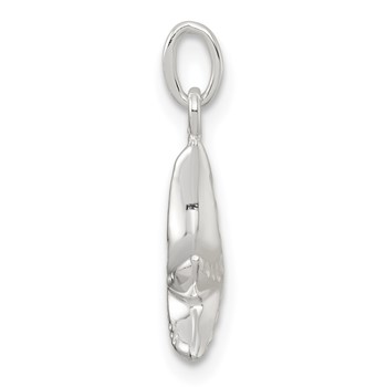 Sterling Silver Polished and Diamond-cut 3-D Starfish Charm — alternate view