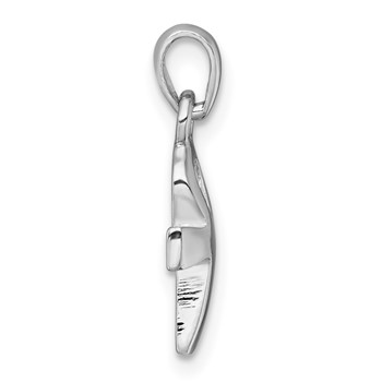 Sterling Silver Rhodium-plated Polished Small Ankh Cross Pendant — alternate view