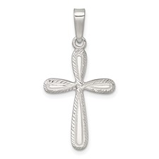 14K Two-Tone Cross with Crown of Thorns Pendant - Quality Gold