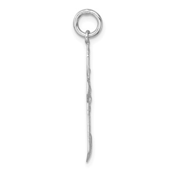 Sterling Silver Rhodium-plated Polished And Textured Crucifix Pendant — alternate view