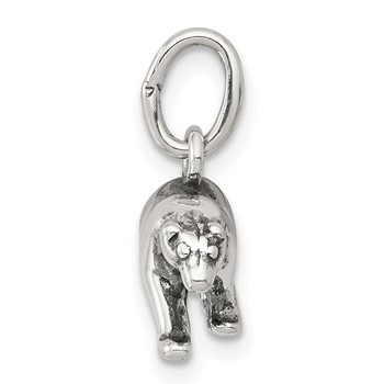 Sterling Silver Bear Charm — alternate view