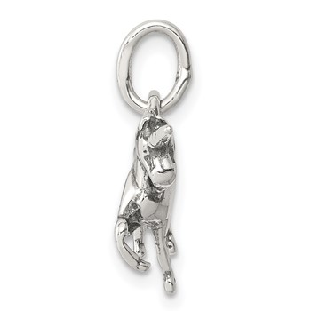 Sterling Silver Antiqued Unicorn Charm — alternate view