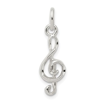 Sterling Silver Treble Clef Charm