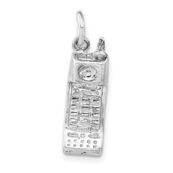 Sterling Silver Polished Cell Phone Charm