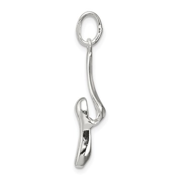 Sterling Silver Ballet Slipper Charm — alternate view