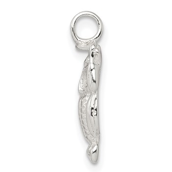 Sterling Silver Graduation Owl Charm — alternate view