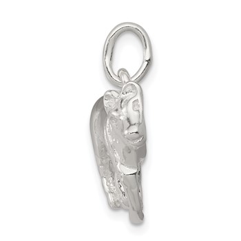 Sterling Silver Wolf Charm — alternate view