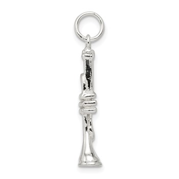 Sterling Silver Trumpet Charm — alternate view