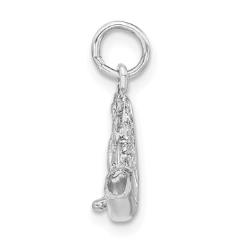 Sterling Silver Polished 3-D Saxophone Charm — alternate view
