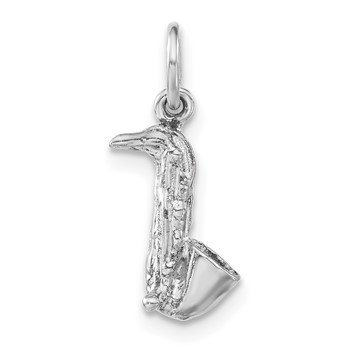Sterling Silver Polished 3-D Saxophone Charm