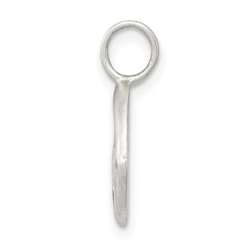 Sterling Silver Satin Claddagh Charm — alternate view