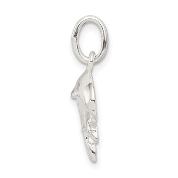 Sterling Silver Dolphins Charm — alternate view
