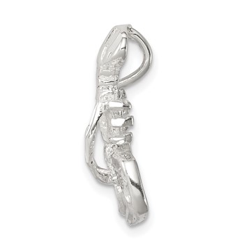 Sterling Silver Lobster Chain Slide Charm — alternate view