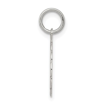 Sterling Silver Rhodium-plated Wedding Bells Disc Charm — alternate view