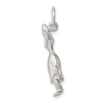 Sterling Silver Hula Dancer Charm — alternate view