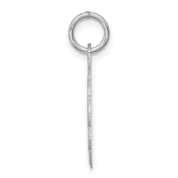 Sterling Silver Rhodium-plated Your Always In My Heart Disc Charm — alternate view