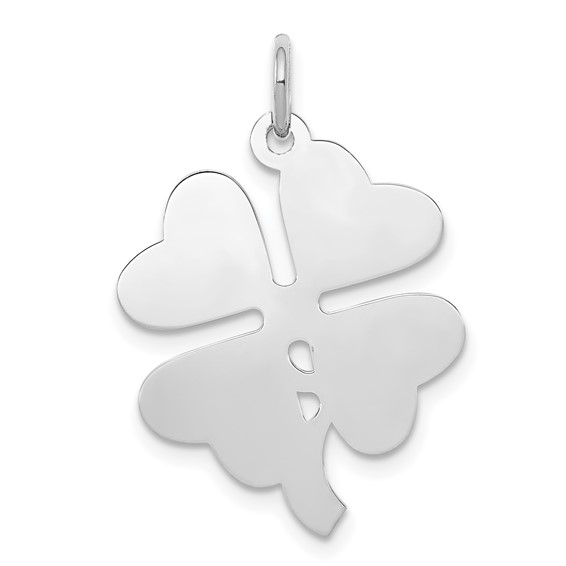 Silicone Four Leaf Clover Earring Back with Sterling Silver Center