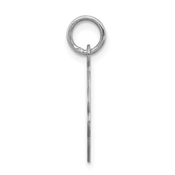 Sterling Silver Rhodium-plated Jesus Loves Me Disc Charm — alternate view