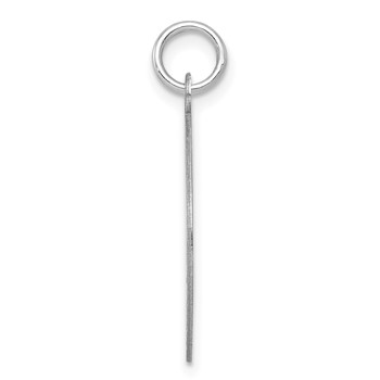 Sterling Silver Rhodium-plated Happy Graduation Disc Charm — alternate view