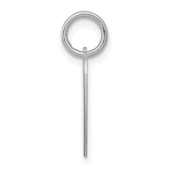 Sterling Silver Rhodium-plated Sweet Sixteen Heart Disc Charm — alternate view