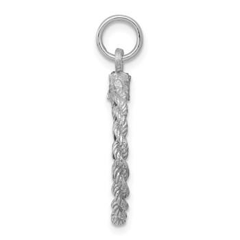 Sterling Silver Rhodium-plated Sweet Sixteen Disc Charm — alternate view