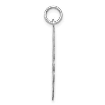 Sterling Silver Rhodium-plated Happy Birthday Disc Charm — alternate view