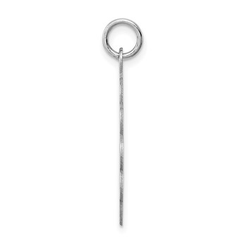 Sterling Silver Rhodium-plated Stork Disc Charm — alternate view
