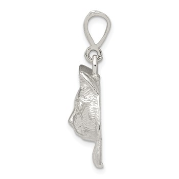Sterling Silver Cat Charm — alternate view