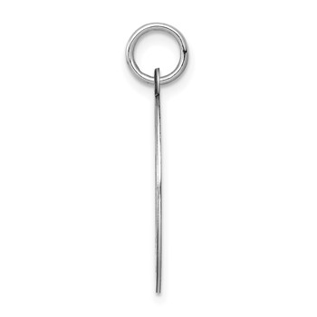 Sterling Silver Rhodium-plated Airedale Disc Charm — alternate view