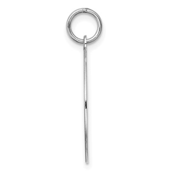 Sterling Silver Rhodium-plated Pug Disc Charm — alternate view