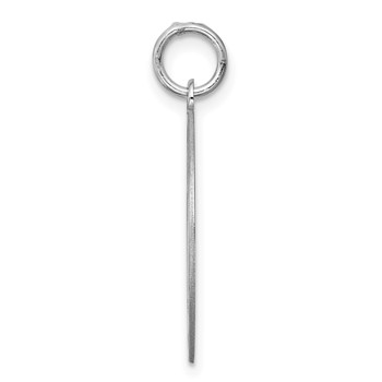 Sterling Silver Rhodium-plated Siberian Husky Disc Charm — alternate view