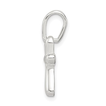 Sterling Silver Tiny Freeform Cross Charm — alternate view