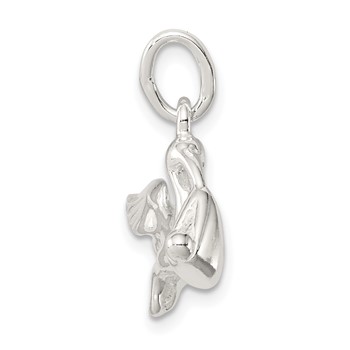 Sterling Silver STORK W/ BABY CHARM — alternate view