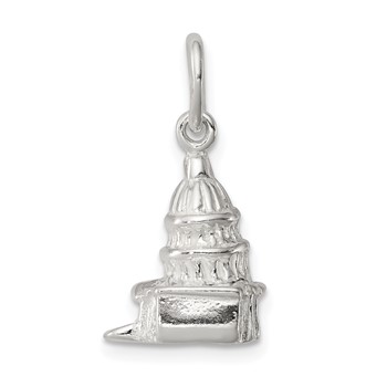 Sterling Silver Capitol Building Charm — alternate view