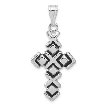 Sterling Silver Antiqued Cross Pendant