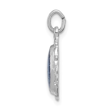 Sterling Silver Platinum-plated Miraculous Medal — alternate view