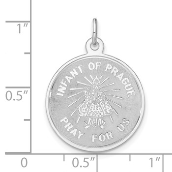 Sterling Silver Infant of Prague Disc — alternate view