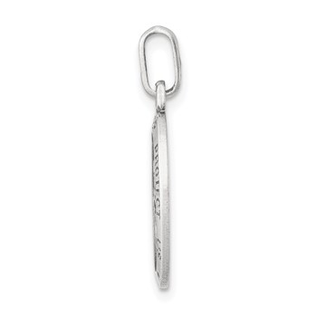 Sterling Silver Antiqued St. Christopher Medal — alternate view