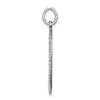 Sterling Silver Antiqued St. Christopher Basketball Medal — alternate view