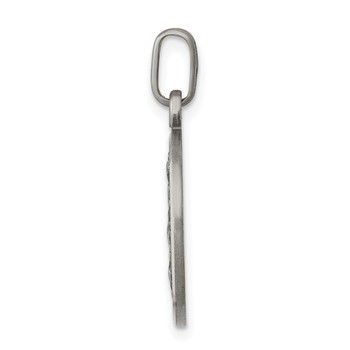 Sterling Silver Antiqued Saint Michael Medal — alternate view