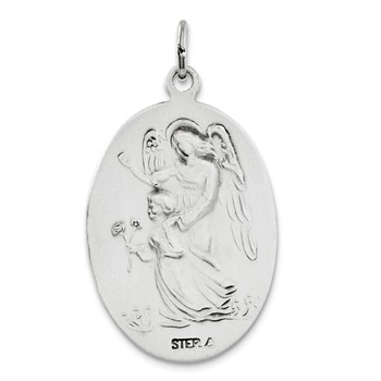 Sterling Silver Antiqued Reversible St. Michael Medal — alternate view