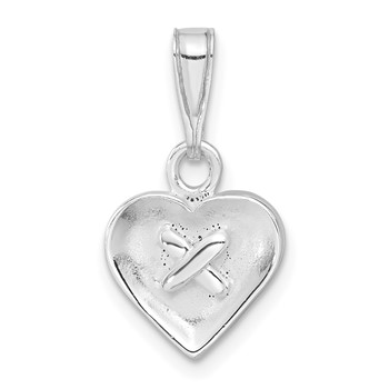 Sterling Silver Heart X Pendant