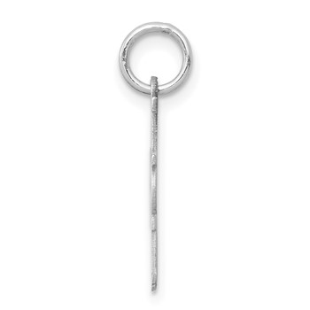 Sterling Silver Rhodium-plated # 1 Mom Polished Charm — alternate view