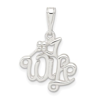 Sterling Silver #1 Wife Pendant