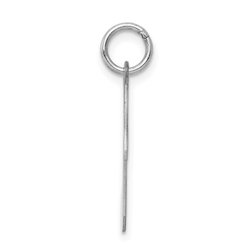 Sterling Silver Rhodium-plated Musical Note Polished Charm — alternate view